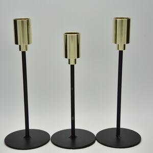 Gold and Black Candle Holders
